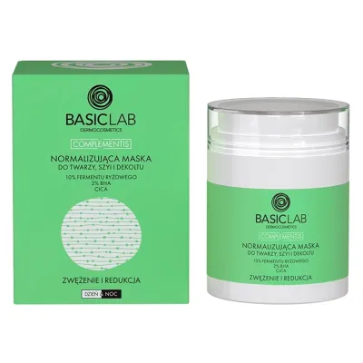BasicLab Complementis normalizująca maska do twarzy, szyi i dekoltu Zwężenie i Redukcja 50 ml