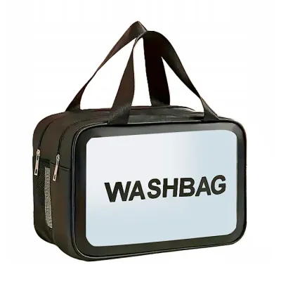 Top Choice Washbag dwukomorowa kosmetyczka Czarny