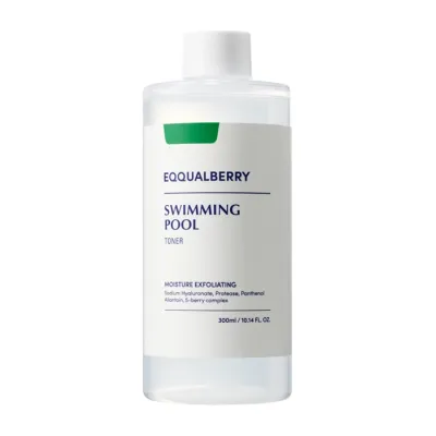 EQQUALBERRY Swimming Pool Toner nawilżająco-złuszczający tonik do twarzy 300 ml