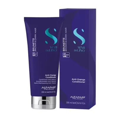 Alfaparf Milano Semi Di Lino Brunette odżywka do włosów ciemnych 200 ml