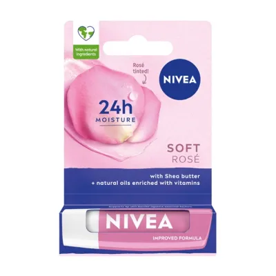 NIVEA pielęgnująca pomadka do ust Soft Rose 4,8 g