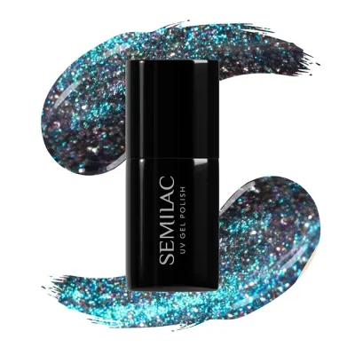 Semilac Galaxy Flash lakier hybrydowy 828 Grey Holo 7 ml