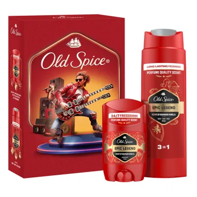 Old Spice Epic Legend zestaw prezentowy żel pod prysznic 3w1 250 ml + dezodorant w sztyfcie 50 ml
