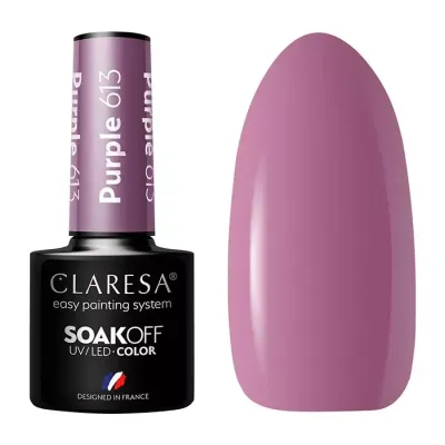 Claresa hybrydowy lakier do paznokci Purple 613 5 g