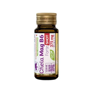Olimp Chela Mag B6 Forte Shot suplement diety do picia ampułka smak pomarańczowy 25 ml