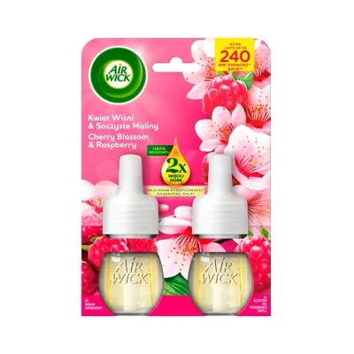 Air Wick elektryczny odświeżacz powietrza wkład Kwiat Wiśni & Soczyste Maliny 2x19 ml