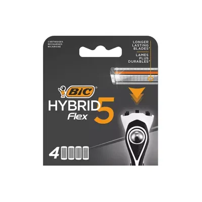 BIC Hybrid Flex5 wkłady do maszynki do golenia dla mężczyzn 4 sztuki