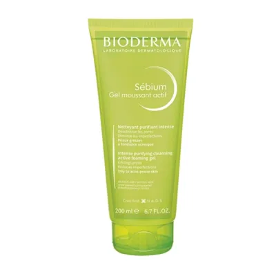 Bioderma Sebium aktywny żel oczyszczający do skóry tłustej i trądzikowej 200 ml