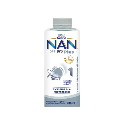 Nestle NAN Optipro Plus 1 Hm-O mleko początkowe w płynie dla niemowląt od urodzenia 200ml