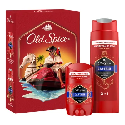 Old Spice Captain zestaw prezentowy żel pod prysznic 3w1 250 ml + dezodorant w sztyfcie 50 ml