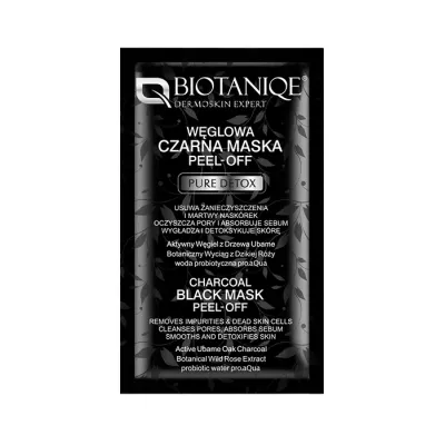 Biotaniqe Pure Detox węglowa czarna maska peel-off 8 ml