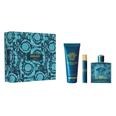 Versace Eros woda toaletowa spray 100 ml + 10 ml + żel pod prysznic 150 ml
