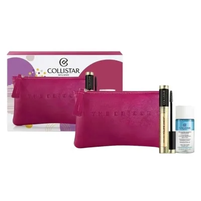 Collistar tusz do rzęs 13 ml + płyn do demakijażu 35 ml + kosmetyczka The Bridge