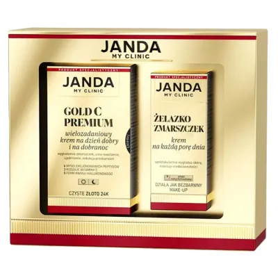 Janda My Clinic zestaw kosmetyków krem Żelazko Zmarszczek 30 ml + krem Gold C Premium 50 ml