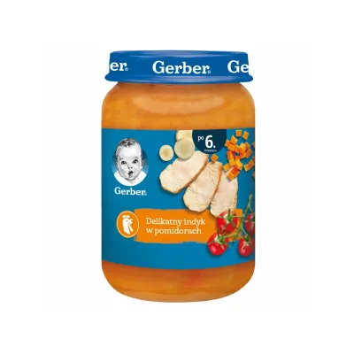 Gerber obiadek po 6 miesiącu Warzywa z delikatnym indykiem w pomidorach 190 g