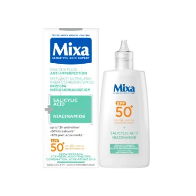 Mixa matujący ultralekki krem ochronny SPF50+ przeciw niedoskonałościom 40 ml