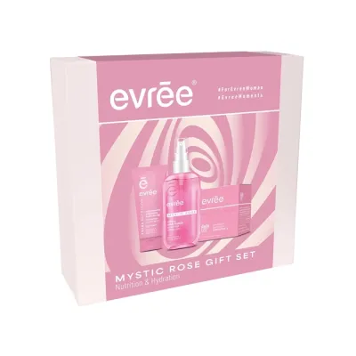 Evree Mystic Rose zestaw do pielęgnacji twarzy krem do rąk 50 ml + tonik 200 ml + krem do twarzy 50 ml