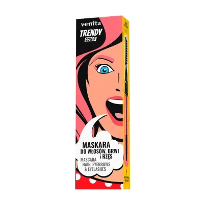 Venita Trendy Color maskara do włosów, brwi i rzęs 3w1 30 Słodki Róż 13 g