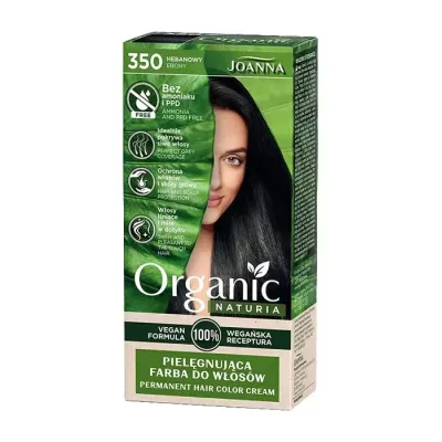 Joanna Naturia Organic pielęgnująca farba do włosów 350 Hebanowy