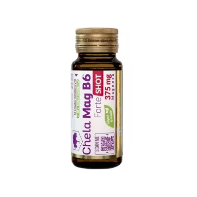 Olimp Chela Mag B6 Forte Shot suplement diety do picia ampułka smak wiśniowy 25 ml