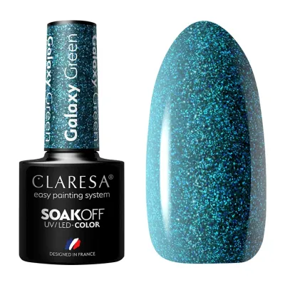 Claresa hybrydowy lakier do paznokci Galaxy Green 5 g