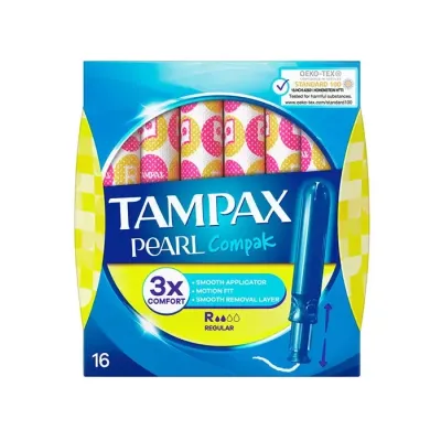 TAMPAX COMPAK PEARL REGULAR TAMPONY 16 SZTUK