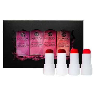 Lash Brow zestaw prezentowy koloryzujących różów w formie żelka Jelly Cheeks Tint 4 x 5 g