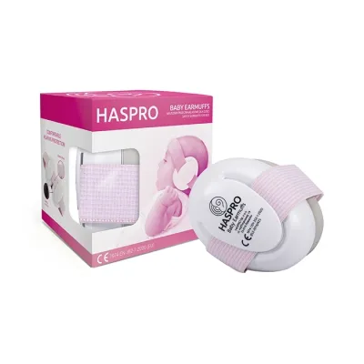 Haspro Baby Earmuffs nauszniki przeciwhałasowe dla niemowląt i małych dzieci Pink