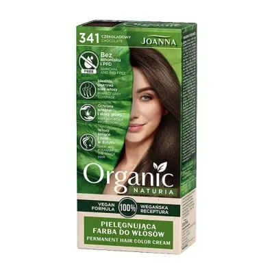 Joanna Naturia Organic pielęgnująca farba do włosów 341 Czekoladowy