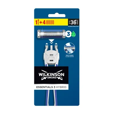 Wilkinson Sword Essentials 3 Hybrid maszynka do golenia dla mężczyzn rączka + 4 wkłady