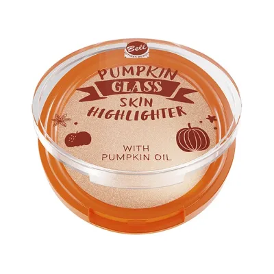 Bell Pumpkin Glass Skin Highlighter rozświetlacz do twarzy i ciała z olejem z dyni 01 Spicy Glow 10,5 g