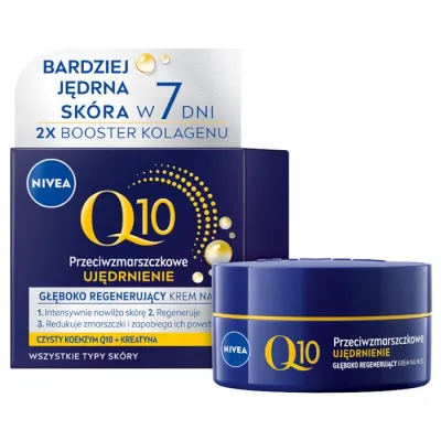 NIVEA Q10 Przeciwzmarszczkowe Ujędrnienie głęboko regenerujący krem na noc 50 ml