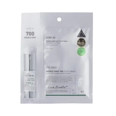 VT Cosmetics Cica x Hyalon Reedle Shot 700 zabieg ujędrniający z technologią mikroigieł ampułka 1,5 g + maska w płachcie 25 g
