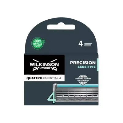 Wilkinson Sword Quattro Titanium Sensitive wkłady do maszynki do golenia dla mężczyzn 4 sztuki