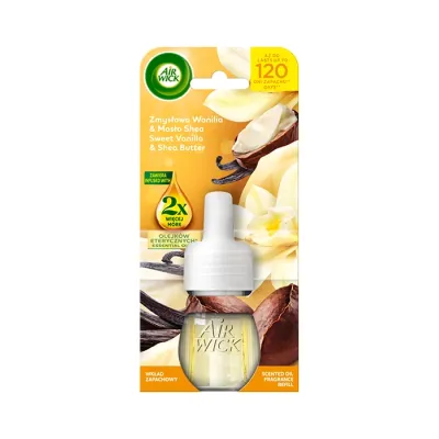 Air Wick elektryczny odświeżacz powietrza wkład Zmysłowa Wanilia & Masło Shea 19 ml