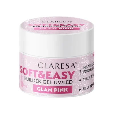 Claresa Soft & Easy żel budujący Glam Pink 45 g