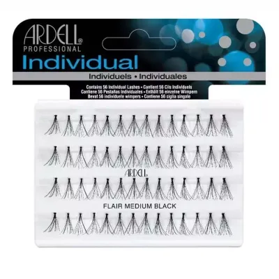 Ardell Individual sztuczne rzęsy w kępkach z węzełkami Medium Black 56 sztuk