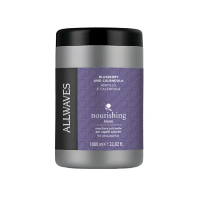 Allwaves odżywcza maska do włosów farbowanych 1000 ml
