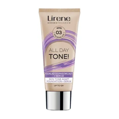 Lirene All Day Tone! podkład dopasowujący + serum 03 Nude 30 ml