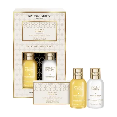 Baylis & Harding Sweet Mandarin & Grapefruit zestaw prezentowy żel pod prysznic 100 ml + balsam do ciała 100 ml + mydło kostce 100 g