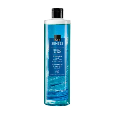 Avon Senses żel do mycia ciała i włosów dla mężczyzn 2w1 Ocean Surge 500 ml