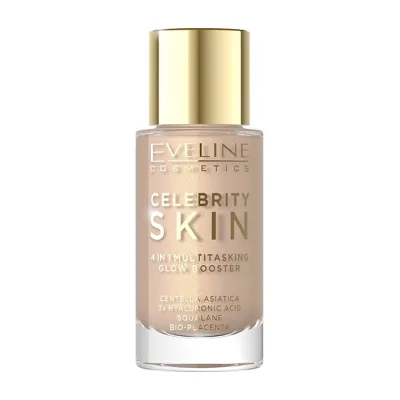 Eveline Cosmetics Celebrity Skin 4in1 Multitasking Glow Booster wielofunkcyjna baza do twarzy 02N Universal Tan 30 ml