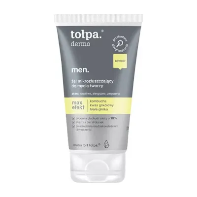 TOŁPA DERMO MEN ŻEL MIKROZŁUSZCZAJĄCY DO MYCIA TWARZY 150ML