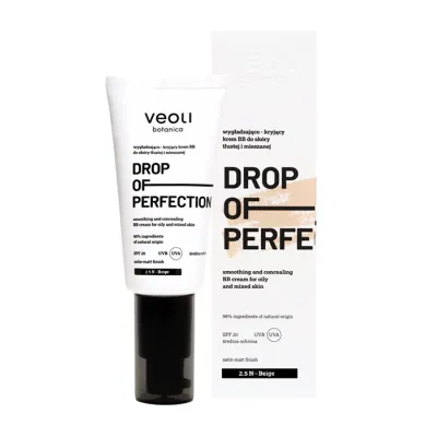 Veoli Botanica Drop of Perfection wygładzająco-kryjący krem BB do cery tłustej i mieszanej SPF20 2.5 N Beige 30 ml