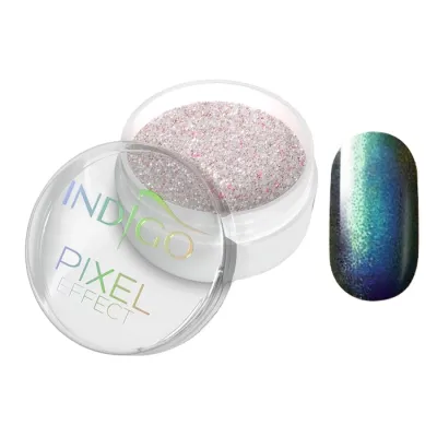 Indigo Pixel Effect pyłek na paznokcie Emerald Black 2,5 g
