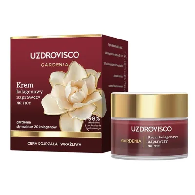 Uzdrovisco Gardenia krem kolagenowy naprawczy na noc 50 ml