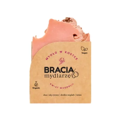 Bracia Mydlarze naturalne mydło w kostce Kwiat Magnolii 120 g