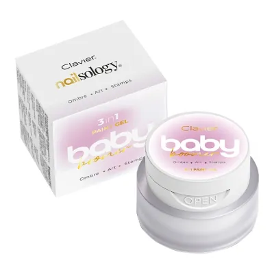 Clavier Nailsology Baby Boomer French & Nude wielozadaniowy żel 3w1 do stylizacji paznokci F04 Sensual 3 g