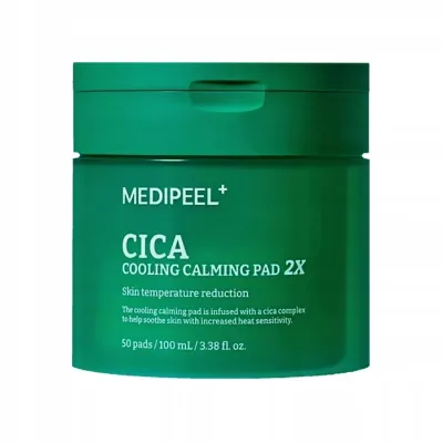 MEDIPEEL Cica Cooling Calming PAD 2X łagodzące płatki do twarzy 50 sztuk