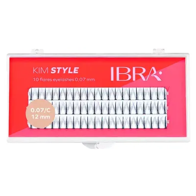 Ibra Kim Style sztuczne rzęsy kępki czarne 12mm